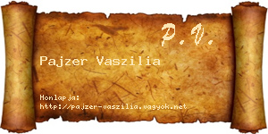 Pajzer Vaszilia névjegykártya